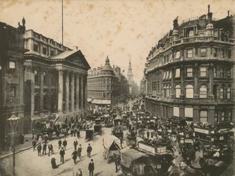 Mansion House, Queen Victoria Street, and Cheapside, London