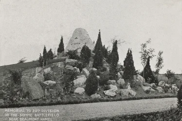 Memorial to the 29th Division on the Somme battlefield, near Beaumont Hamel