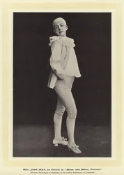 Mlle Jane May as Pierrot in Mons and Mdme Pierrot