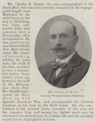 Mr Charles E Hands, Severely wounded before Mafeking
