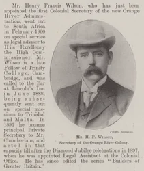 Mr H F Wilson, Secretary of the Orange River Colony