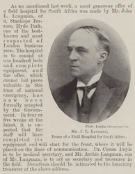 Mr. J. L. Langman, Donor of a Field Hospital for South Africa