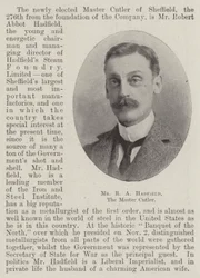 Mr R A Hadfield, the Master Cutler