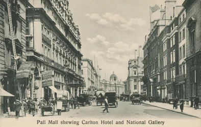 Pall Mall East showing Carlton Hotel and National Gallery