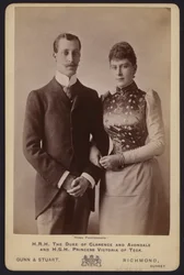 Portrait, Prince Albert Victor, eldest son of King Edward VII, and Princess Mary of Teck