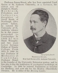 Professor Stuart, New Lord Rector of St. Andrews University