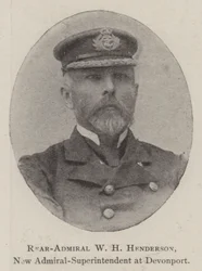 Rear-Admiral W H Henderson, New Admiral-Superintendent at Devonport