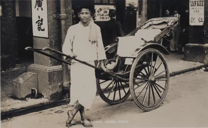 Rickshaw, Hong Kong, from an album of photographs relating to the service of Pte H. Chick, 1940