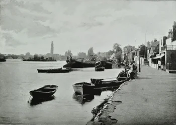 Strand-on-the-Green, Hounslow: general view, 1895
