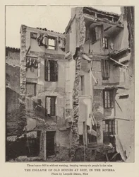 The Collapse of Old Houses at Biot, in the Riviera