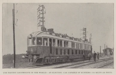 The Fastest Locomotive in the World, an Electric Car Capable of Running 110 Miles an Hour