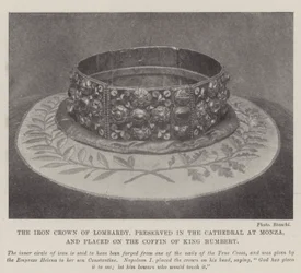 The Iron Crown of Lombardy, preserved in the Cathedral at Monza, and placed on the Coffin of King Humbert