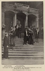 The King of Siam at Harrow, Dr Welldon Pointing Out the Head Boy to His Majesty