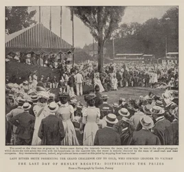 The Last Day of Henley Regatta, distributing the Prizes