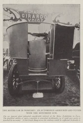 The Motor-Car in Warfare, an Automobile Armoured and Fitted with the Hotchkiss Gun