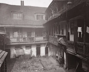 The Oxford Arms in Warwick Lane, 1875, from Historic London Buildings by Alfred and John Bool and Henry Dixon