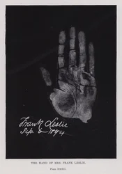 The hand of Mrs Frank Leslie