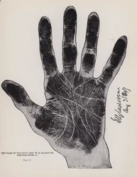 The hand of the Right Hon W E Gladstone