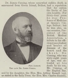 The late Dr James Cuming
