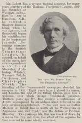 The late Mr Robert Rae, the Temperance Reformer