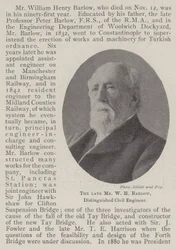 The Late Mr. W. H. Barlow, Distinguished Civil Engineer
