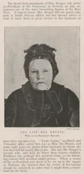 The late Mrs Kruger, Wife of Ex-President Kruger