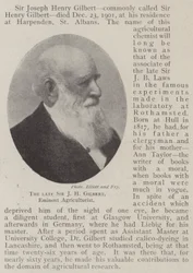 The Late Sir J H Gilbert, Eminent Agriculturist