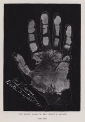 The right hand of Rev Minot J Savage