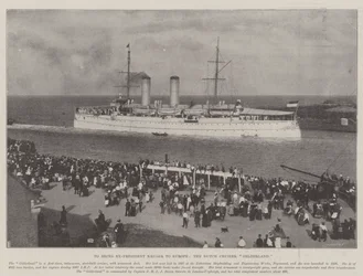 To bring Ex-President Kruger to Europe, the Dutch Cruiser, Gelderland