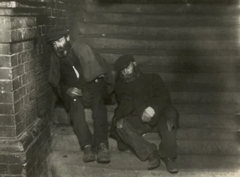 Two Dossers Sleeping on Steps