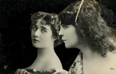 Two women pose
