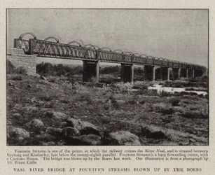 Vaal River Bridge at Fourteen Streams blown up by the Boers