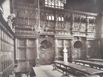 View of Middle Temple Hall Interior, London, 1885