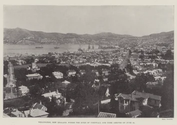Wellington, New Zealand, where the Duke of Cornwall and York arrives on 18 June