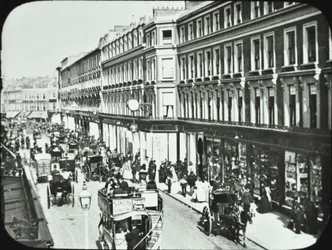 Whiteleys, Westbourne Grove, Westminster LB: looking west, 1895