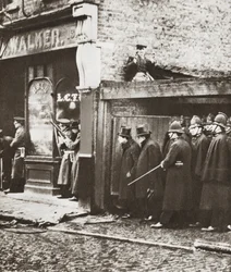 Winston Churchill during the Siege of Sydney Street, London 1911