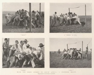 With the Scots Guards in South Africa, a Football Match