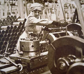 Woman Worker in a Munitions Factory in Britain During WWI
