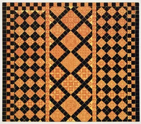 14th century pavement from Worcester Cathedral Choir School, illustration from Specimens of Tile Pavements, Drawn from Existing Authorities, by Henry Shaw, 1858