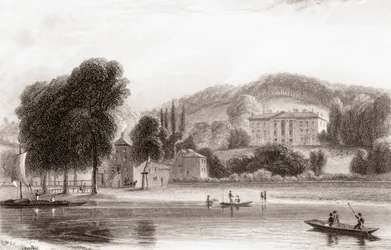 19th Century View of Beaumont Lodge, Old Windsor, Berkshire, England