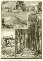 1. Avebury. 2. Littlecote. 3. Silbury. 4. Devil