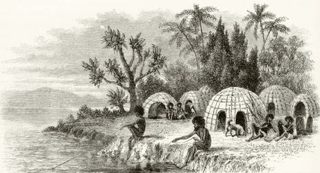 A Native Encampment in Queensland, from 
