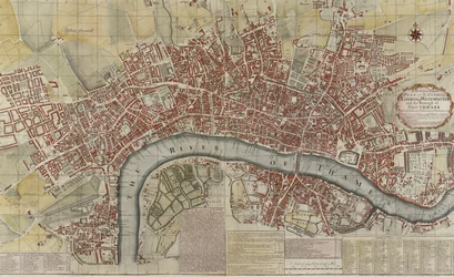 A New and Exact Plan of the Cities of London and Westminster and the Borough of Southwark, 1725