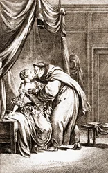 A Priest Accosting a Woman