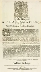 A Proclamation by the King, for the Suppression of Coffee Houses