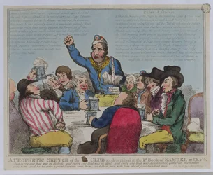 A Prophetic Sketch of the Club as Described in the 1st Book of Samuel, 22 Ch, 2 Ve, pub. by S.W. Fores, 1799