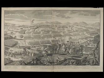 A Representation of the Battle on Drumossie Moor Near Culloden in Scotland, 16th April 1746, published by Henry Overton, 30th June 1746
