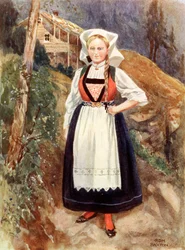 A Woman of Hardanger, Norway