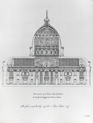 A cross-section of St. Peters, Rome