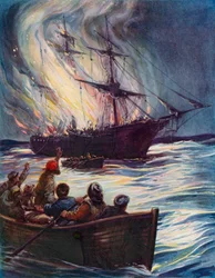 A fire at sea